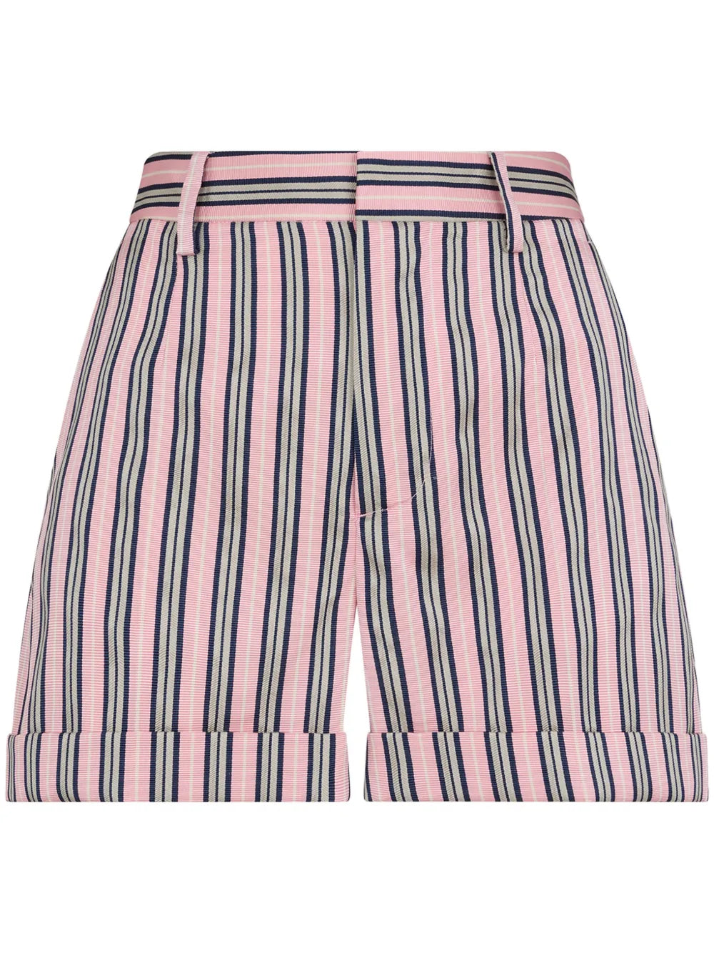 Logo-Patch Striped Shorts