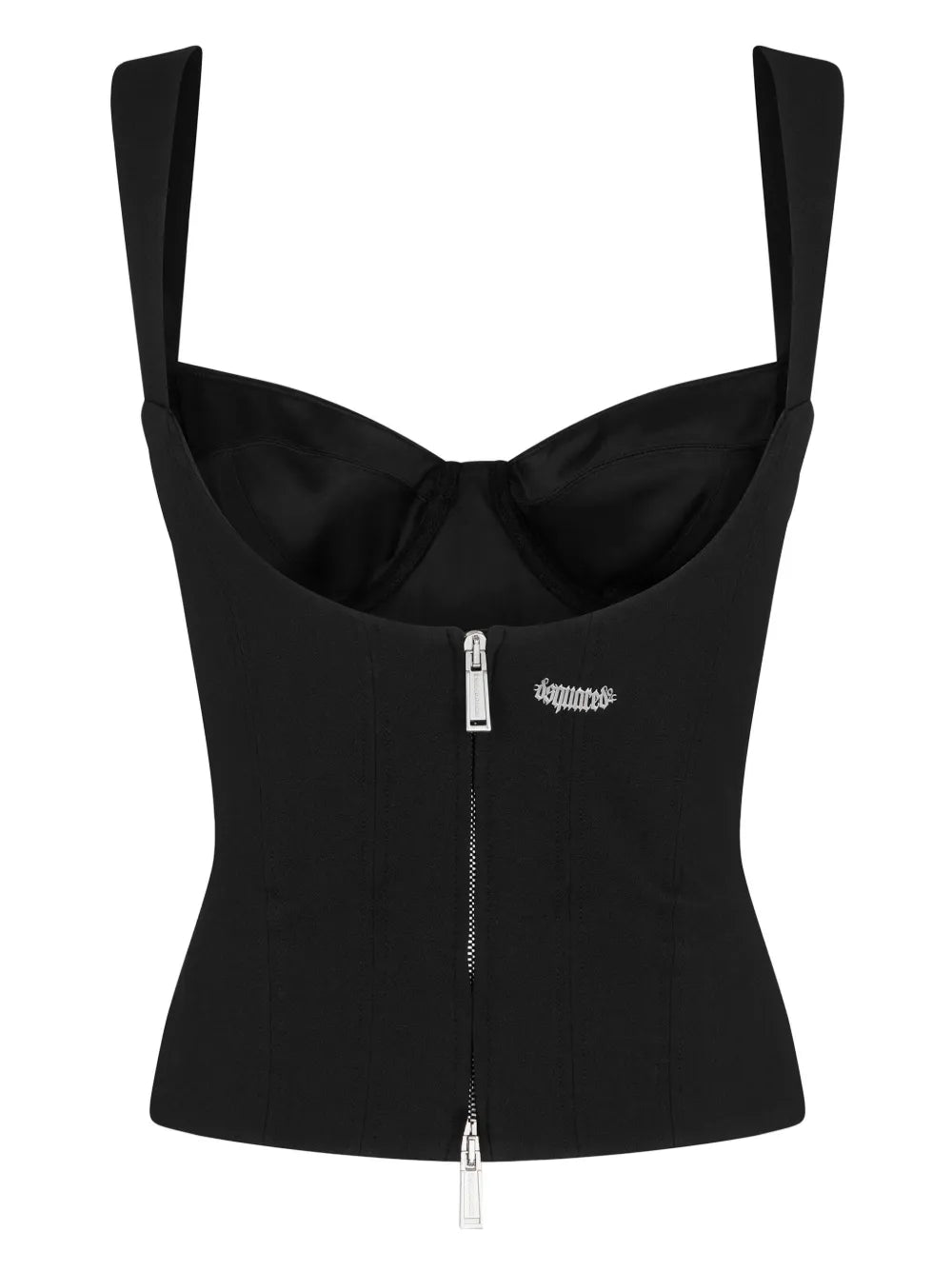 Corset-Style Logo-Plaque Top