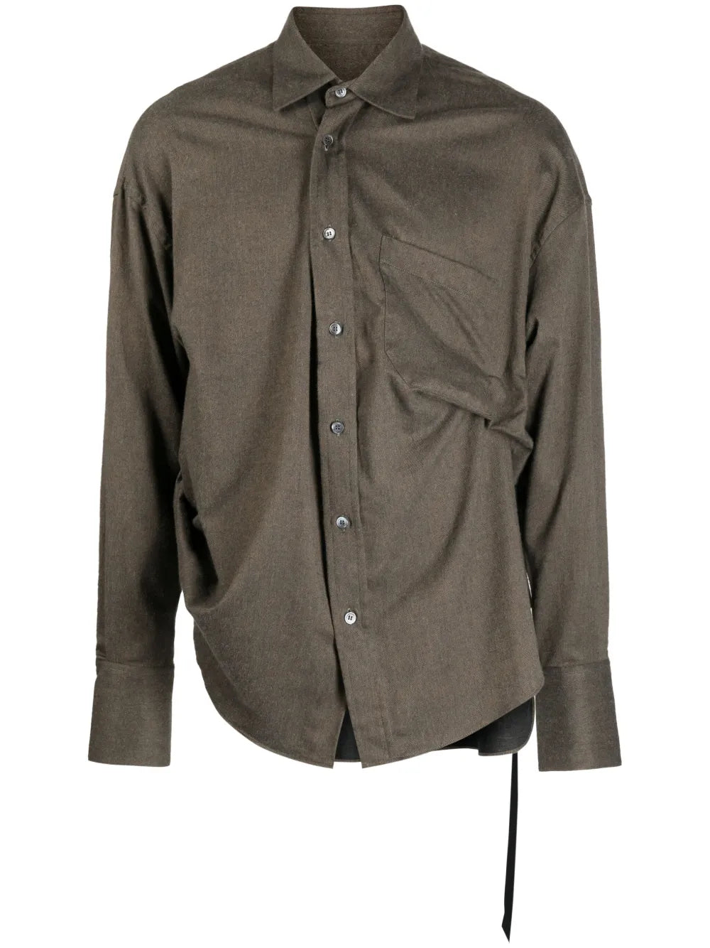 Spread-Collar Cotton Shirt