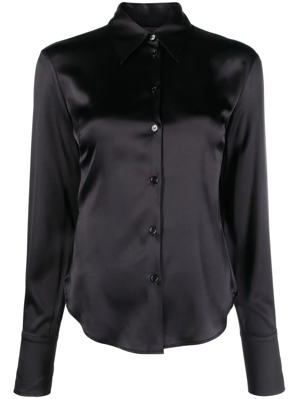Long-Sleeve Silk-Blend Shirt