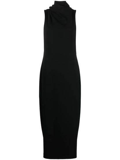 Cowl-Neck Sleeveless Maxi Dress