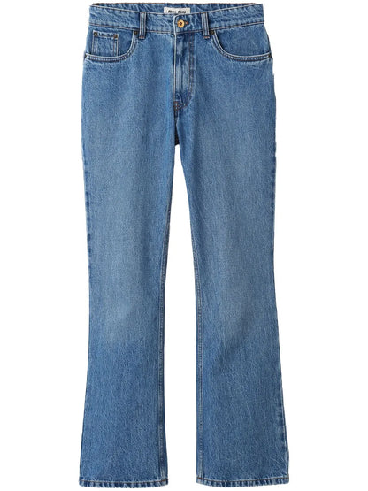 Logo-Embroidered Flared Jeans