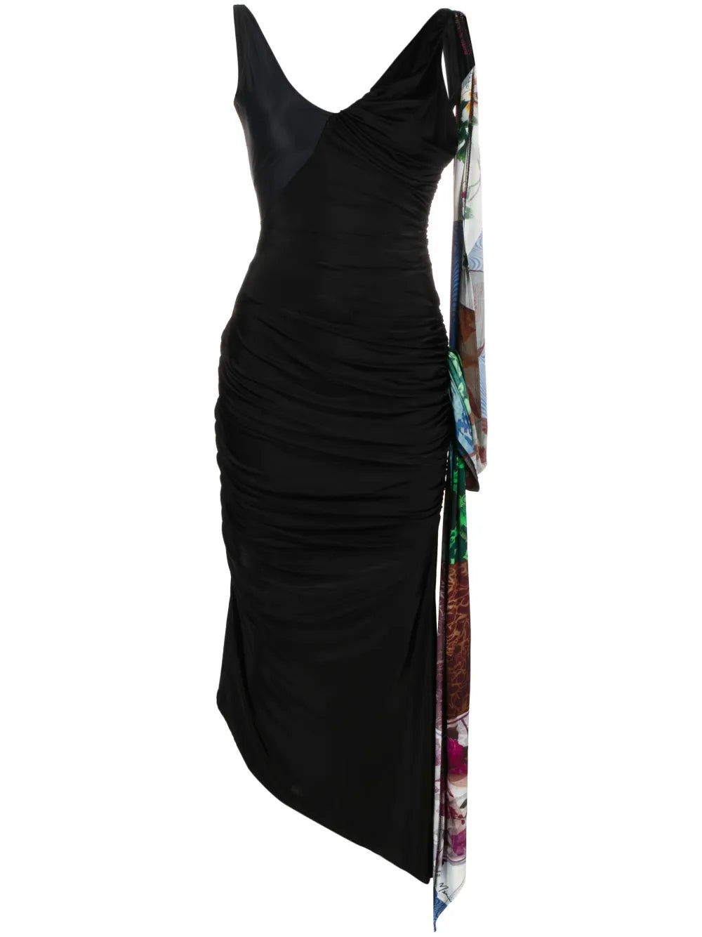 Asymmetric Draped Dress