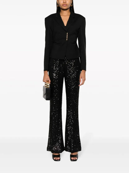 Sequinned Flared Trousers