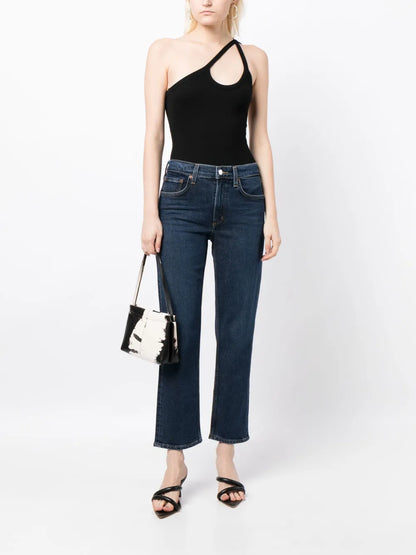 Kye Straight-Leg Cropped Jeans
