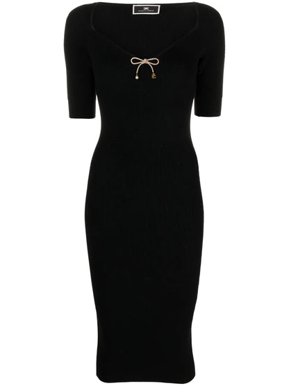 Wool-Blend Midi Dress