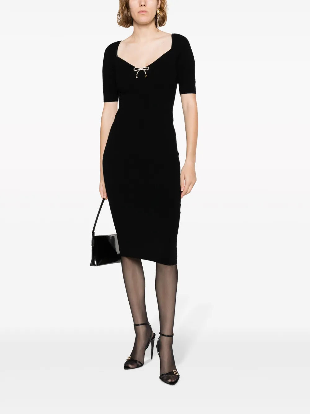 Wool-Blend Midi Dress