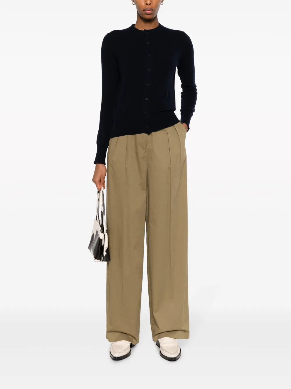 Round-Neck Cashmere Cardigan