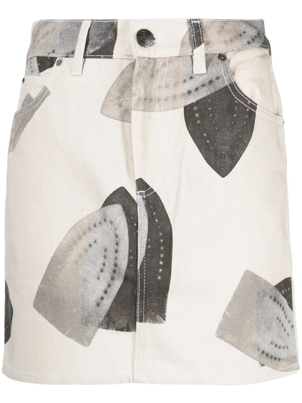 Iron-Print Cotton Skirt