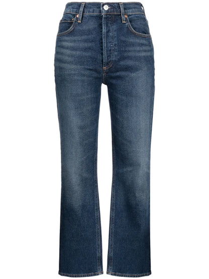 Jolene Stonewashed Cropped Jeans