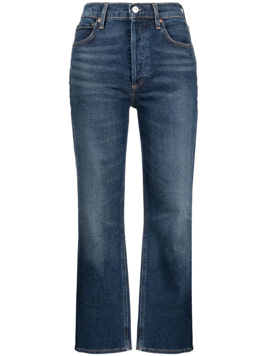 Jolene Stonewashed Cropped Jeans