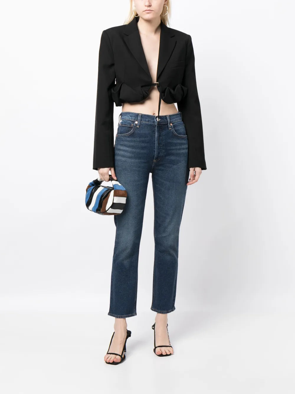 Jolene Stonewashed Cropped Jeans