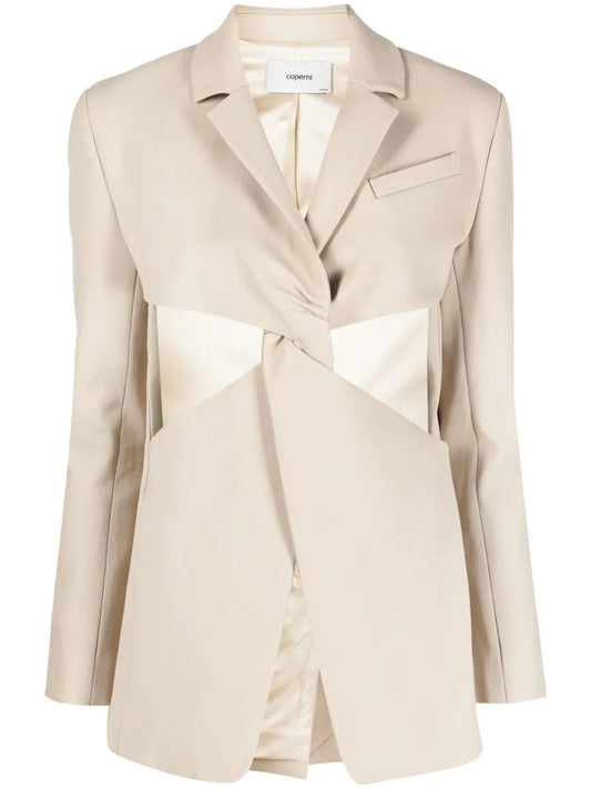 Cut-Out Single-Breasted Blazer