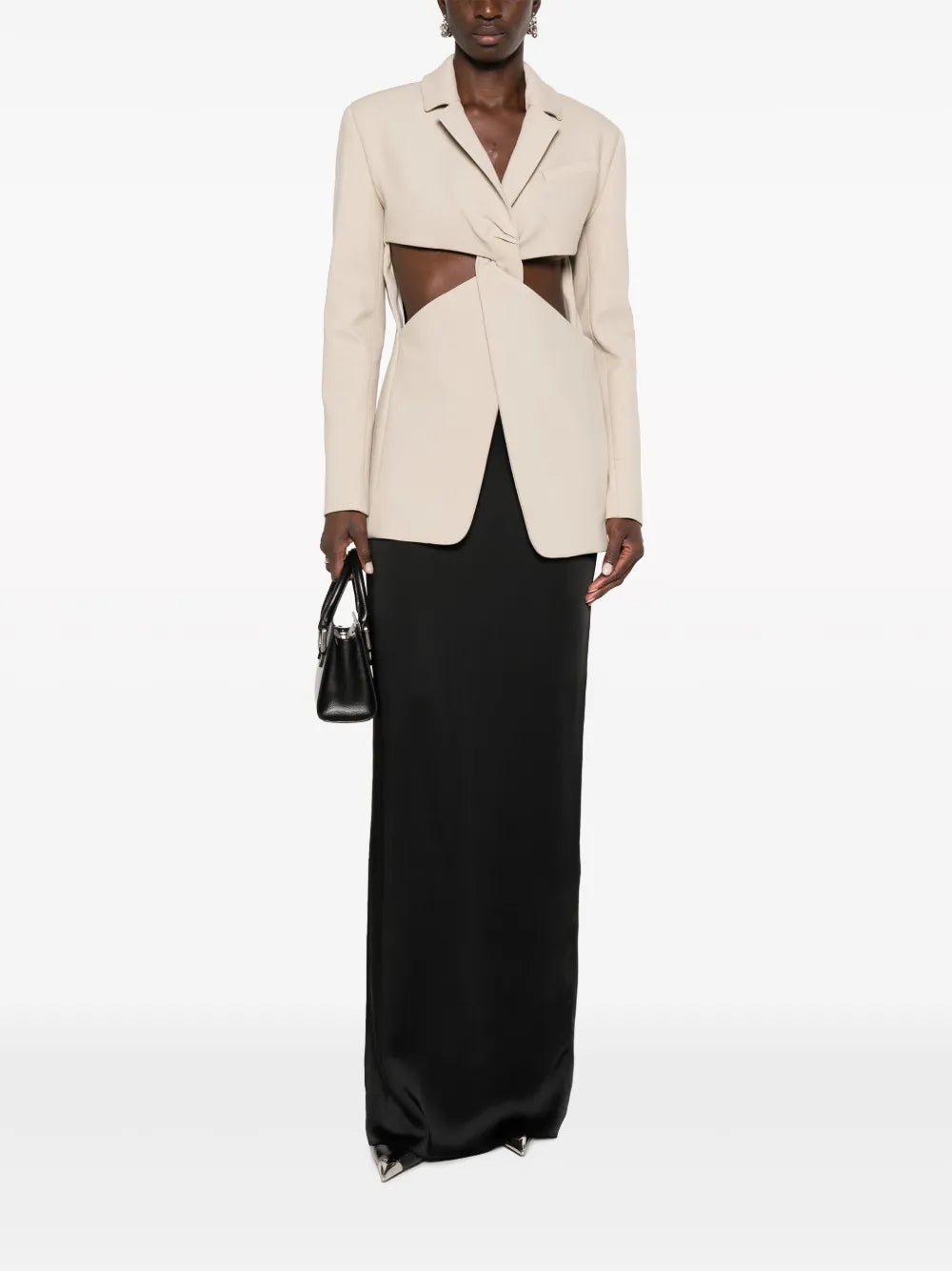 Cut-Out Single-Breasted Blazer
