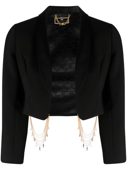 Chain-Link Cropped Blazer