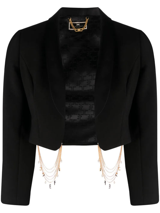 Chain-Link Cropped Blazer
