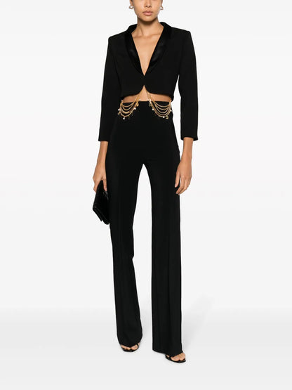 Chain-Link Cropped Blazer