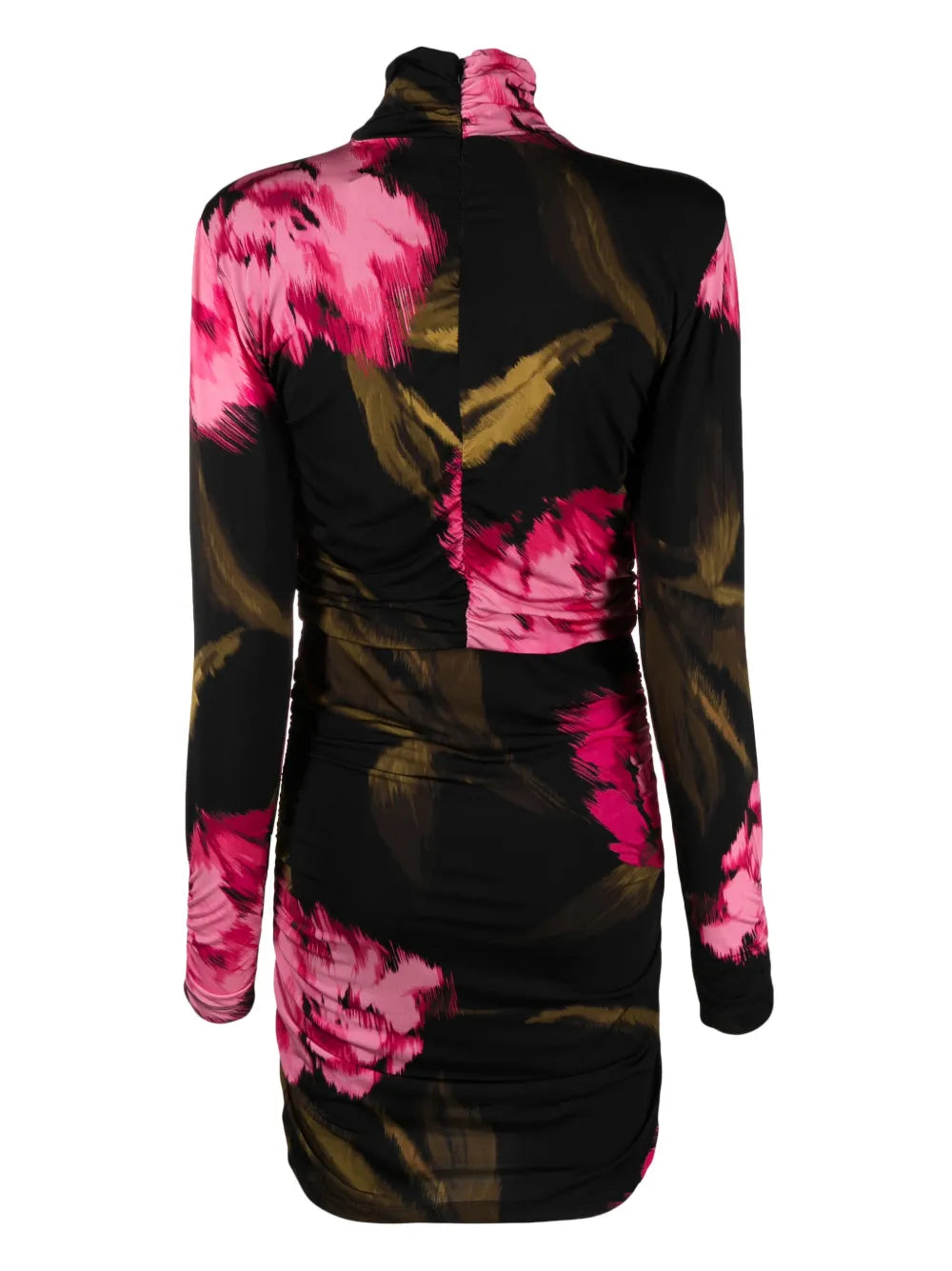 Floral-Print Ruched Dress
