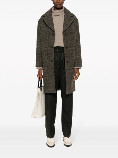 Belted Wool-Blend Trousers