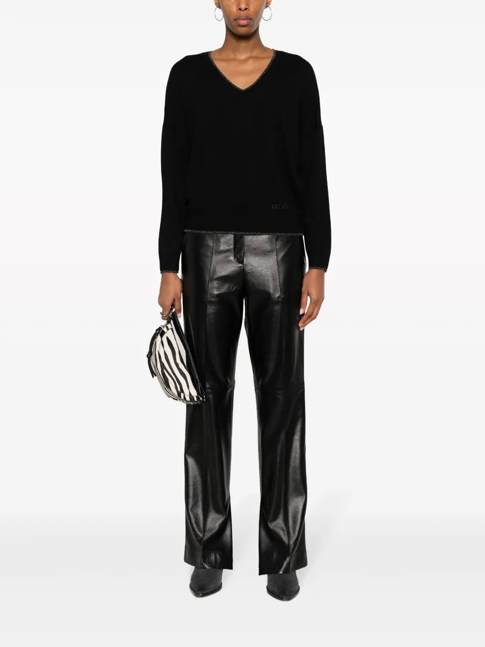V-Neck Fine-Knit Jumper