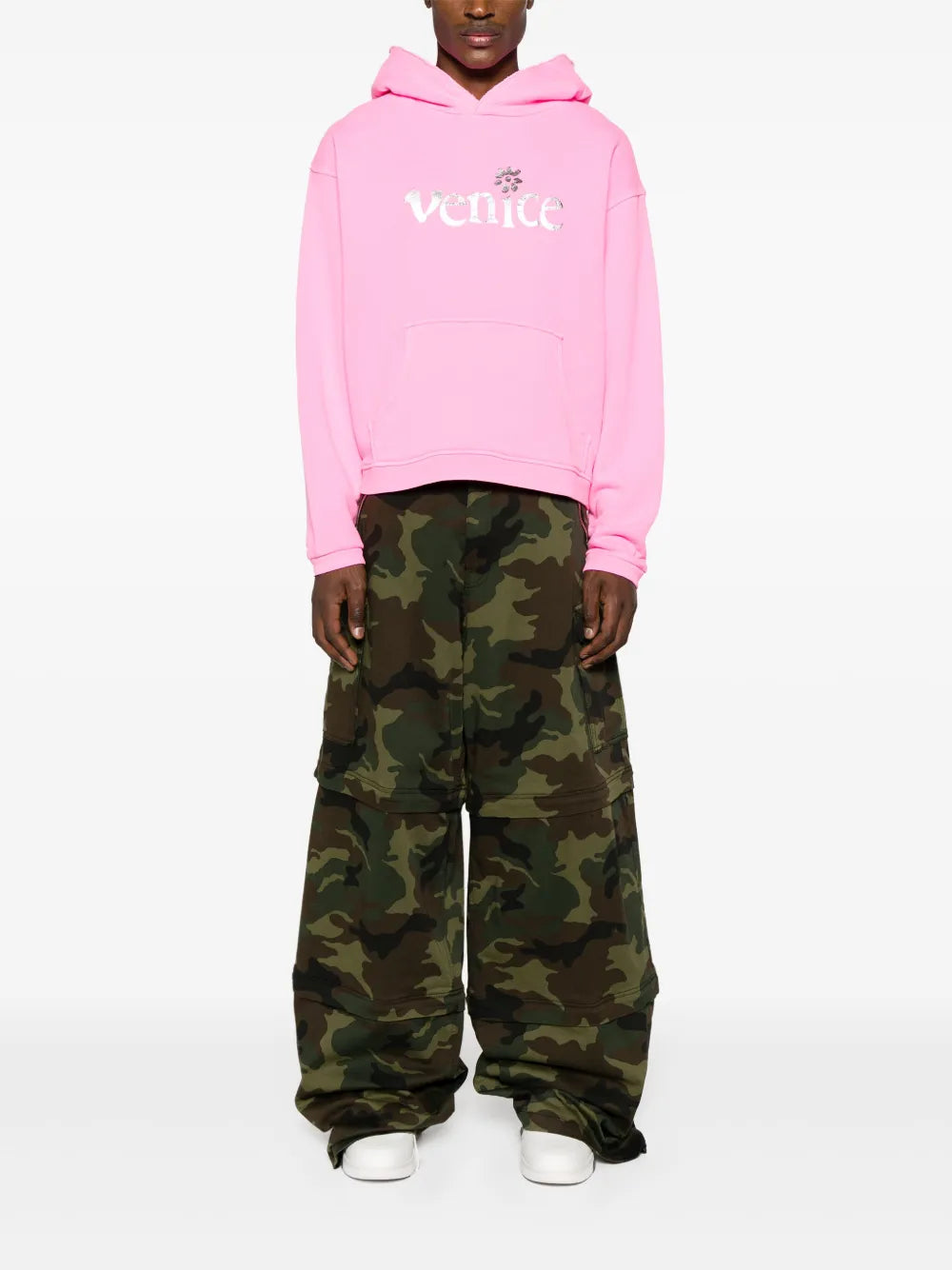 Venice-Print Cotton Hoodie