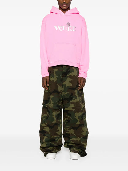 Venice-Print Cotton Hoodie