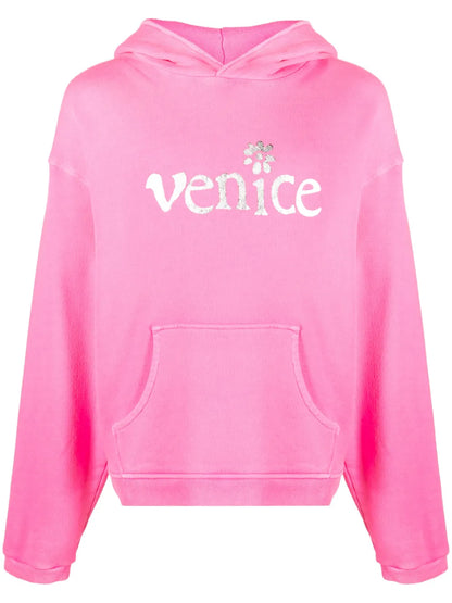 Venice-Print Cotton Hoodie