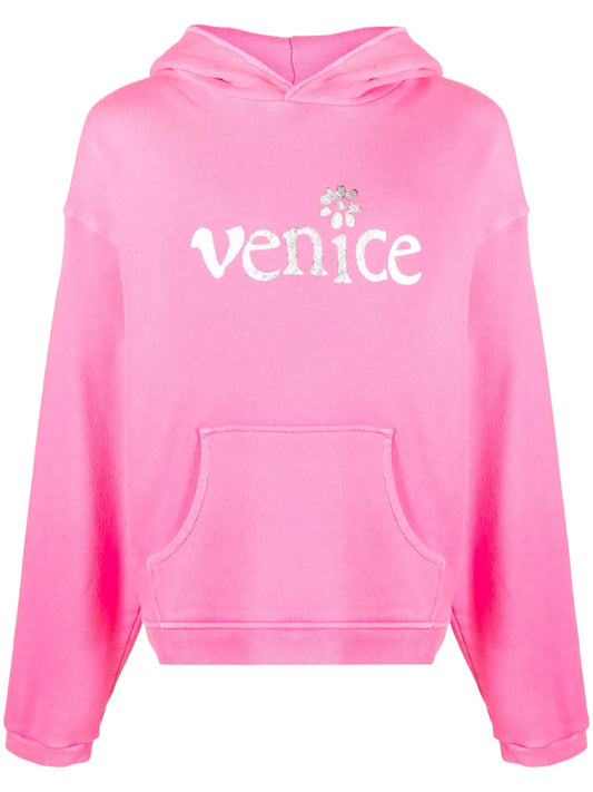 Venice-Print Cotton Hoodie