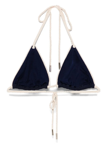 Monogram Triangle Bikini Top