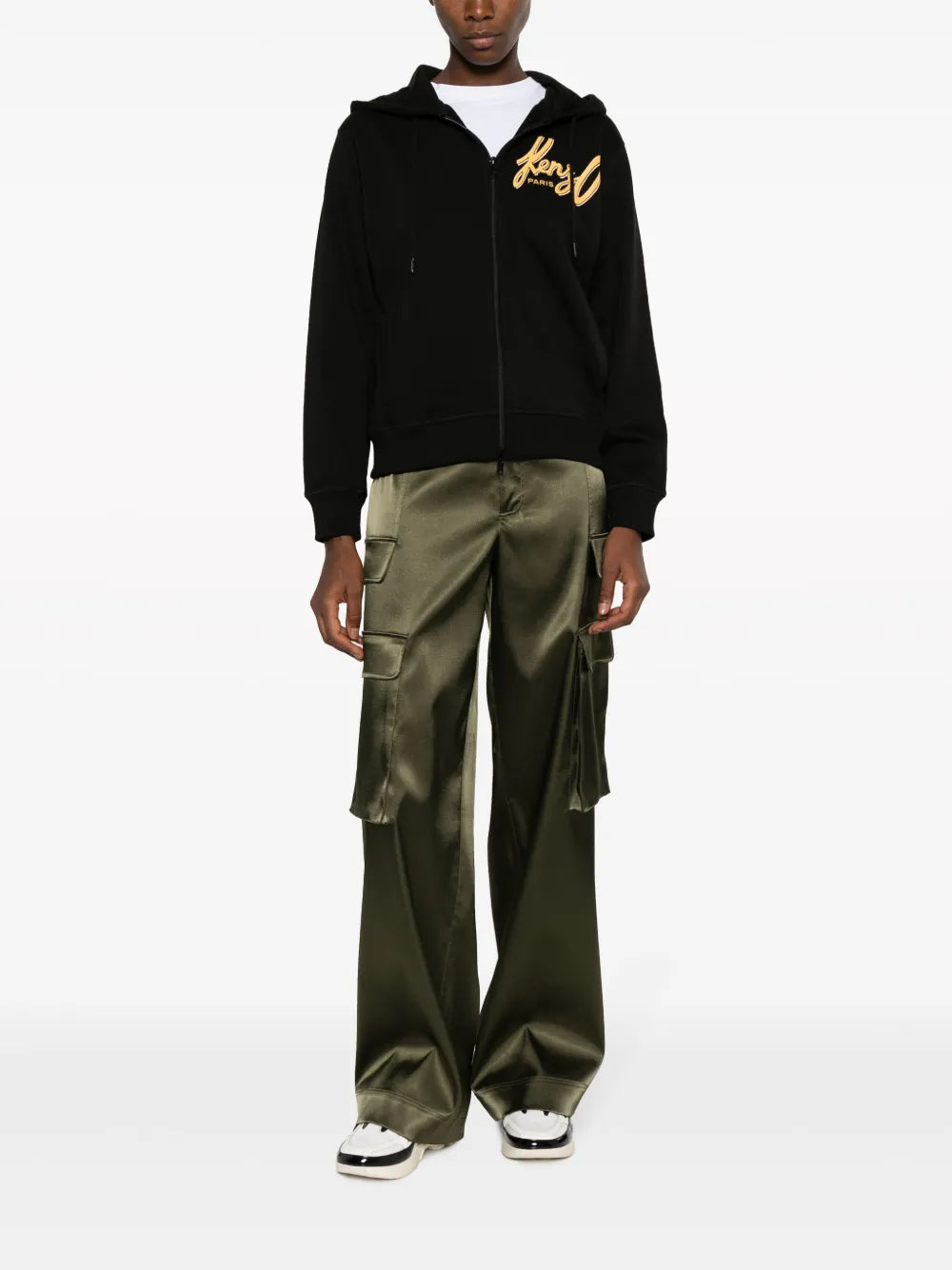Logo-Print Zip-Up Hoodie