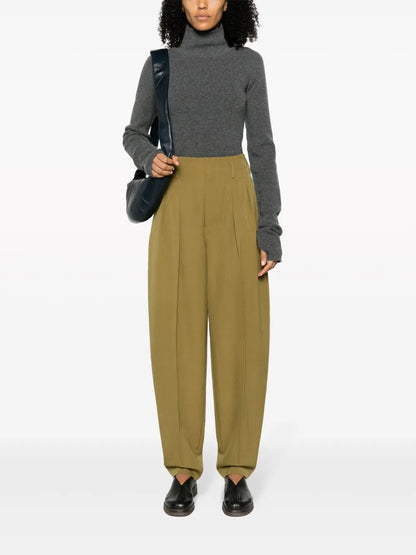 Pleated Virgin-Wool Trousers