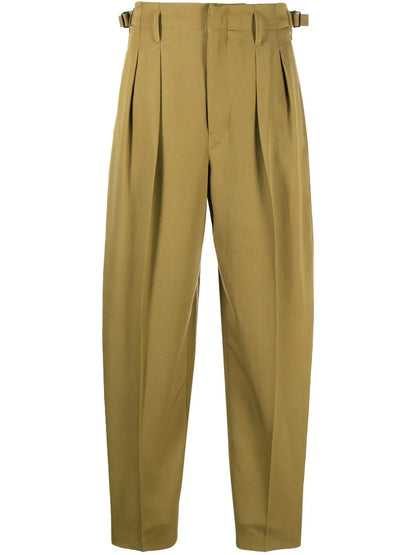 Pleated Virgin-Wool Trousers