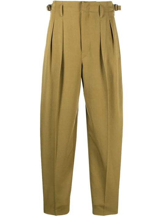 Pleated Virgin-Wool Trousers