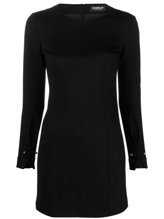 Ring-Embellished Logo-Plaque Minidress