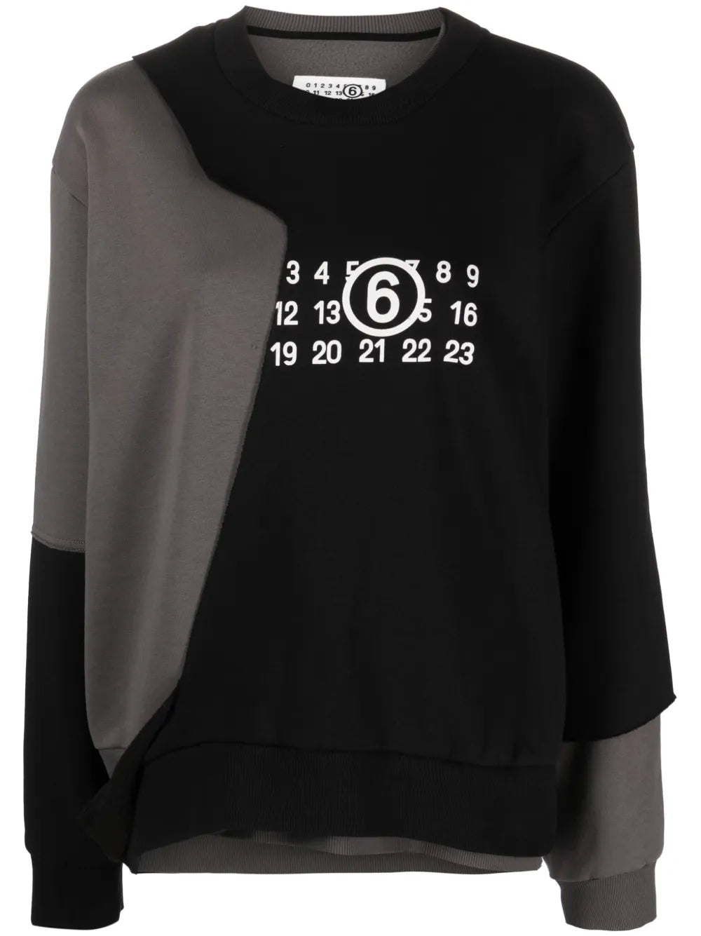 Asymmetric Logo-Print Cotton-Blend Sweatshirt