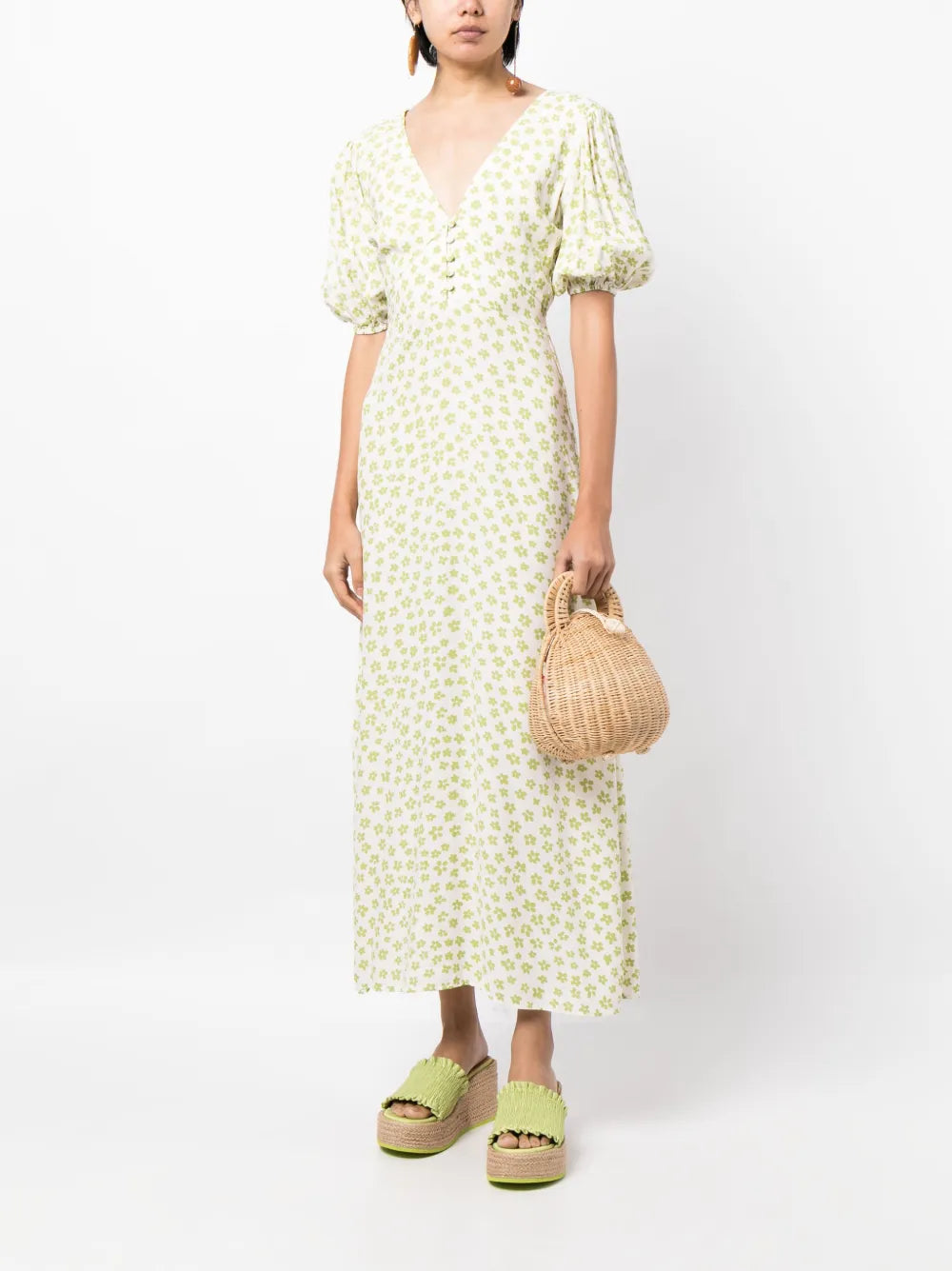 Rubinetti Floral-Print Midi Dress