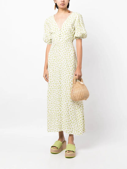 Rubinetti Floral-Print Midi Dress