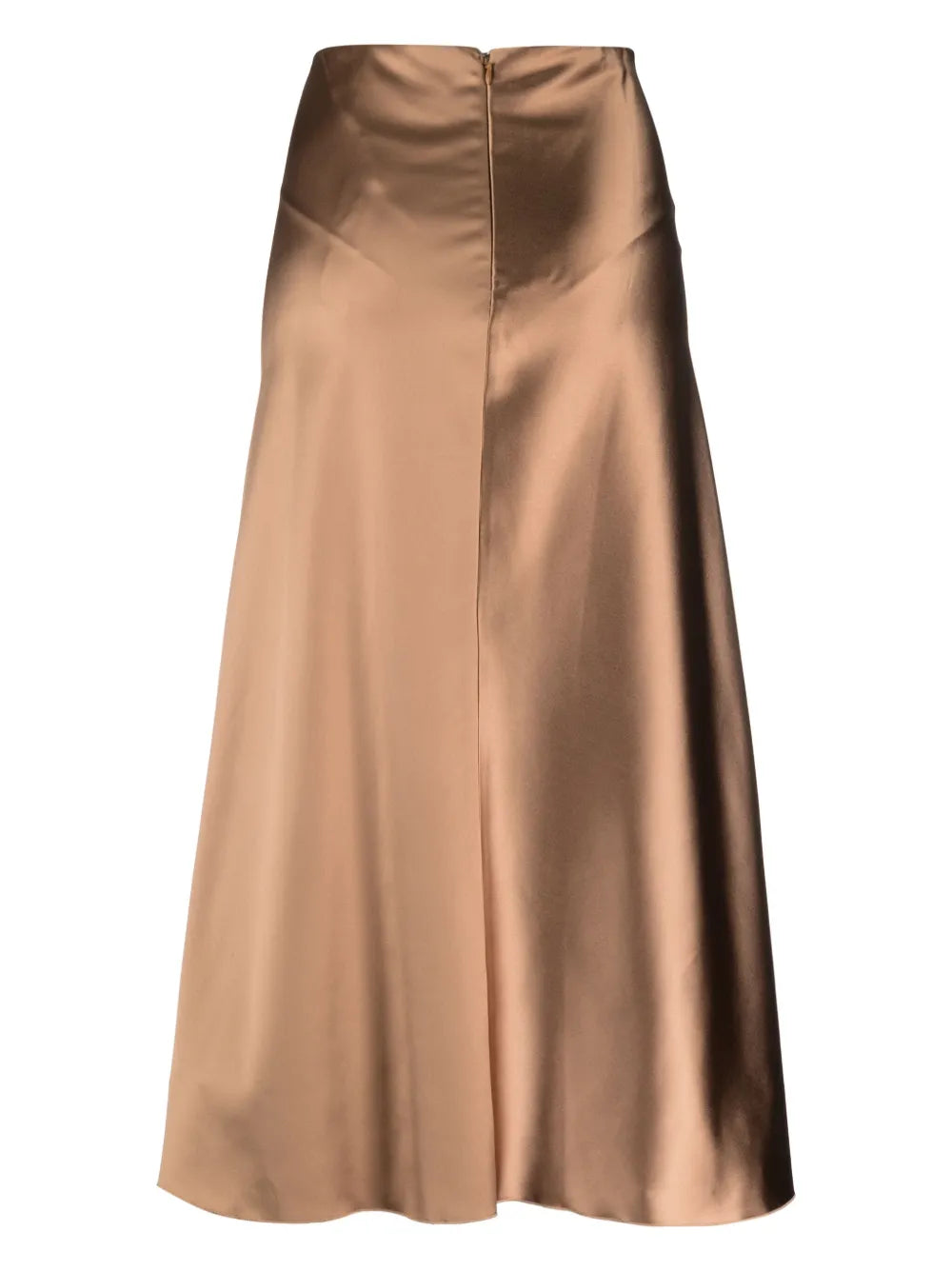Satin-Finish A-Line Skirt
