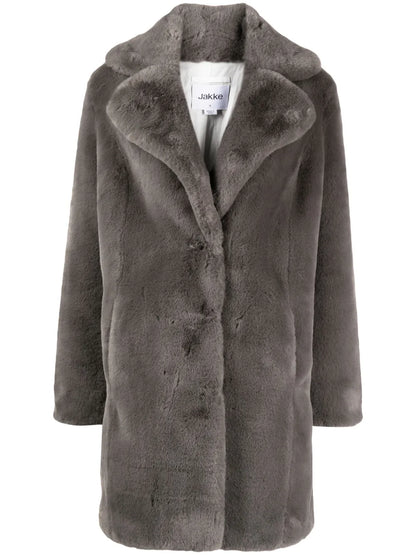 Heather Notched-Lapel Coat