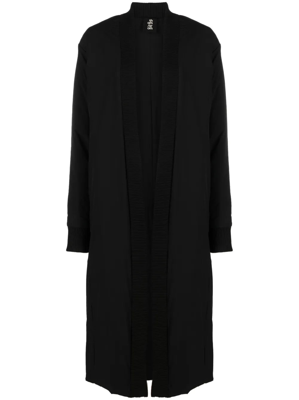 Rear-Slit Single-Breasted Padded Coat