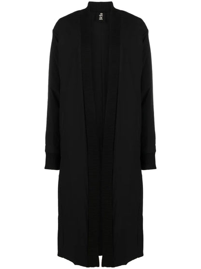 Rear-Slit Single-Breasted Padded Coat