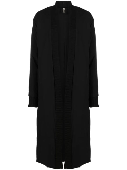 Rear-Slit Single-Breasted Padded Coat