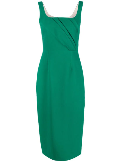 Arina Rear-Slit Draped Dress