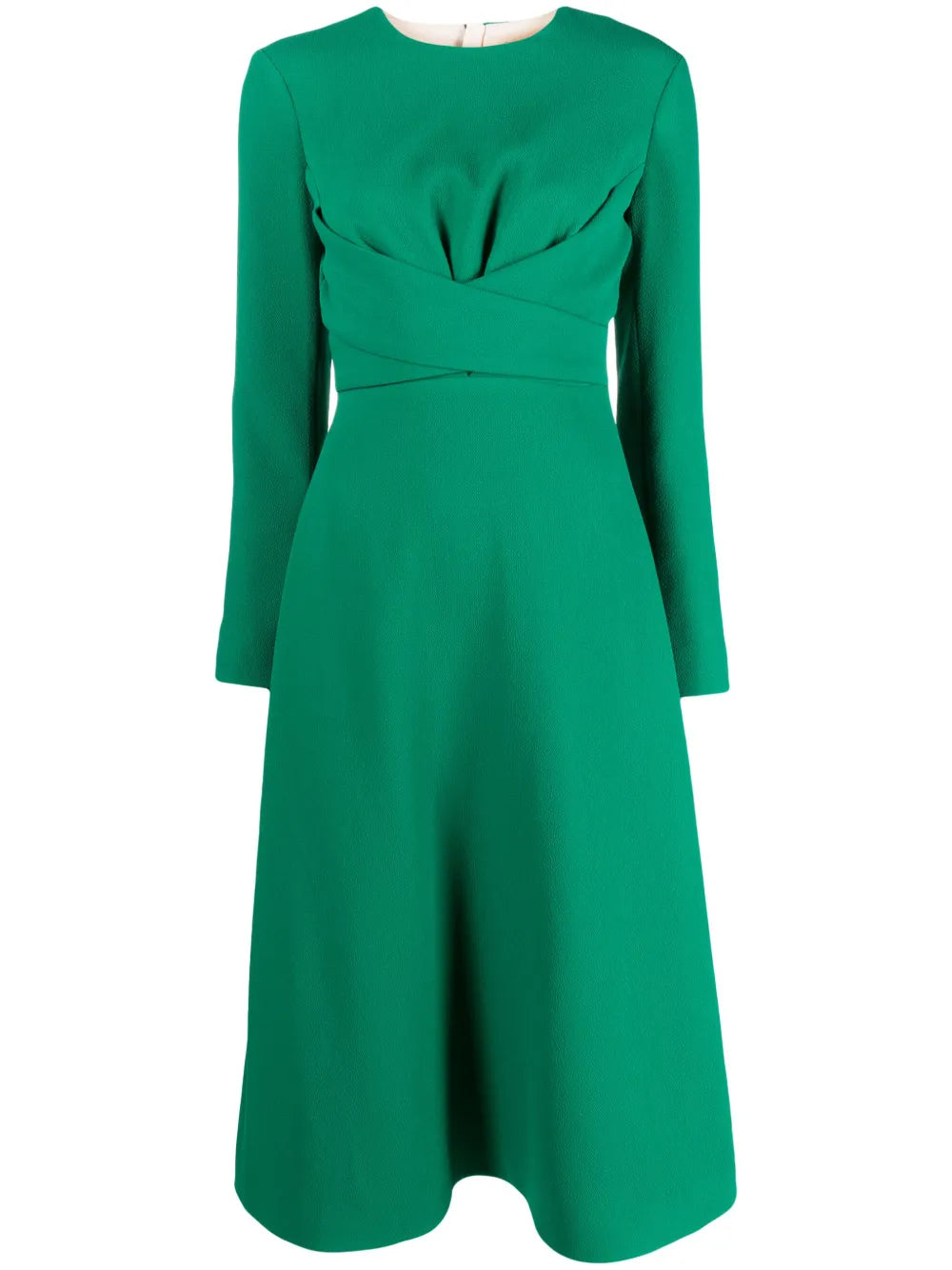 Elta Crepe Flared Midi Dress