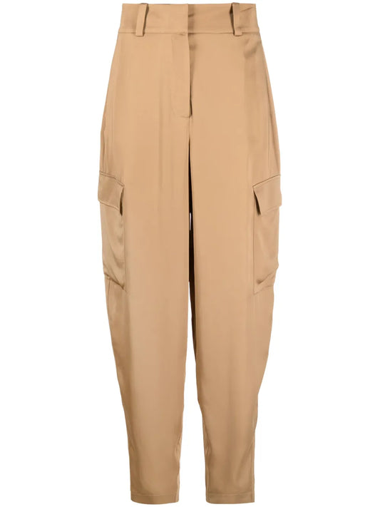 High-Waisted Cargo Trousers