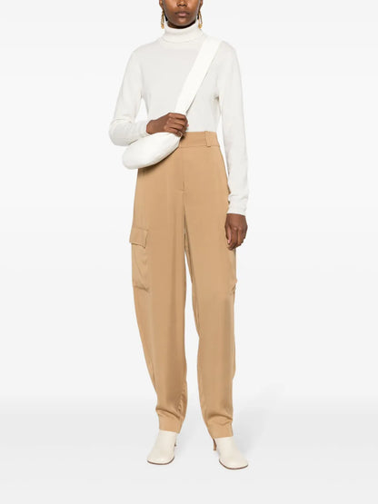 High-Waisted Cargo Trousers