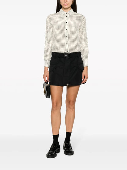 Buckled Re-Nylon Miniskirt