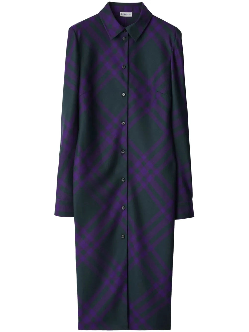 Checked Wool Shirtdress