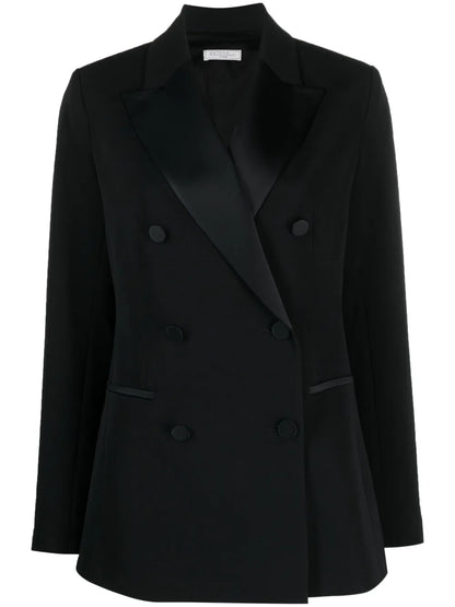 Double-Breasted Knitted Blazer