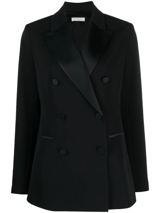 Double-Breasted Knitted Blazer